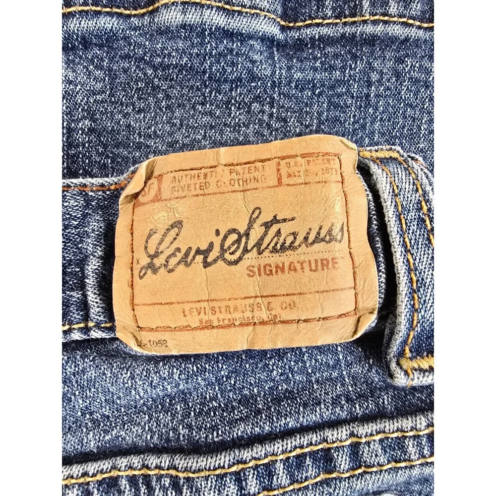 Y2K Levi Strauss Signature Girls 5 Regular Flare Jeans Blue Denim Stretch